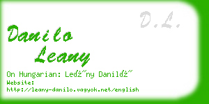 danilo leany business card